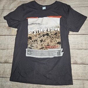 Vintage 2001 Pacific System Of A Down Toxicity Band Graphic Tee Shirt